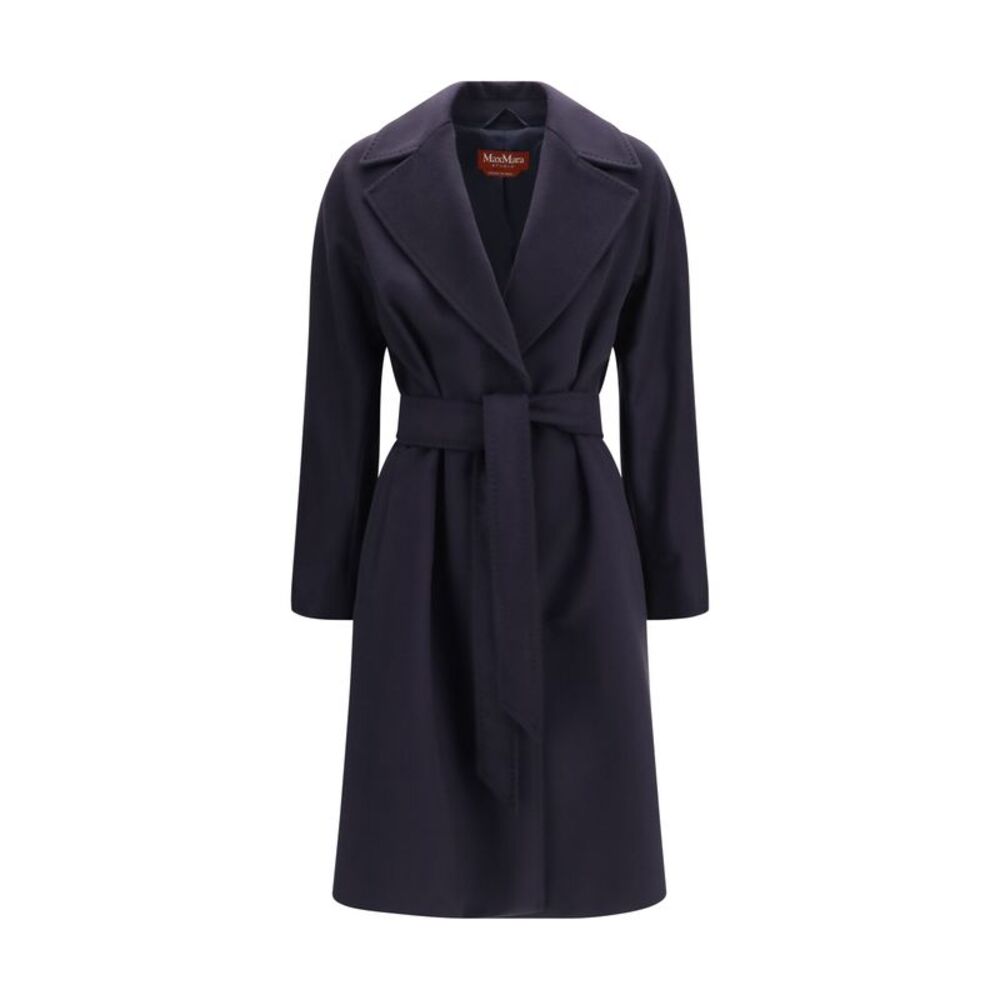 Max Mara Studio Women Wool Coat With Peak Lapels